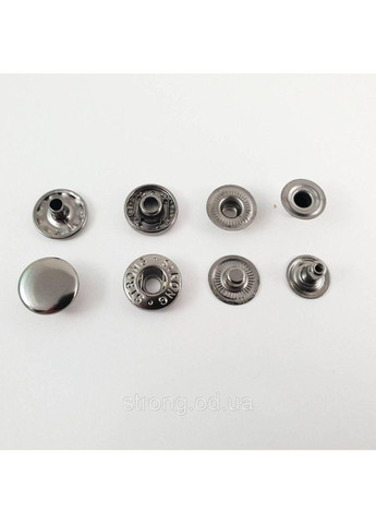 Кнопка нержавейка Альфа #54 - 12,5мм Темный Никель (50шт) (00245) Plus-plus (366217260)