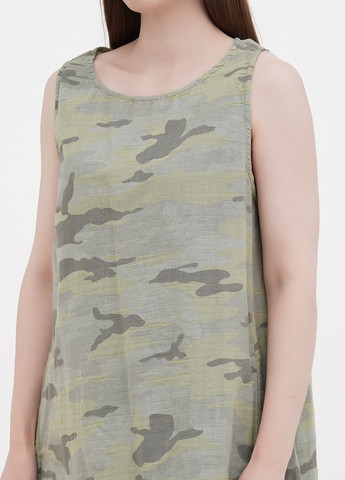 Зеленое кэжуал платье Dylan с камуфляжным принтом