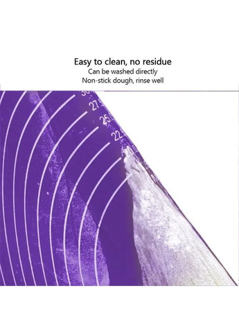 Силіконовий килимок з розміткою для розкатування тіста 60×45 см для випічки Фіолетовий No Brand (357490235)