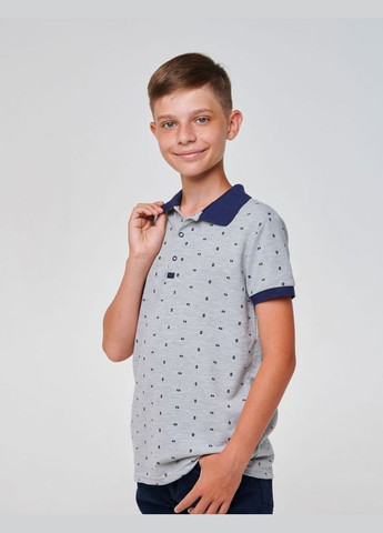 Футболка-поло (короткий рукав) Малюнок на сірому Smil (298533318)