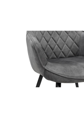 Кухонний стілець NAOMI велюр Темно-сірий/Чорний 857530-01 857530 Comfort Line (355467854)