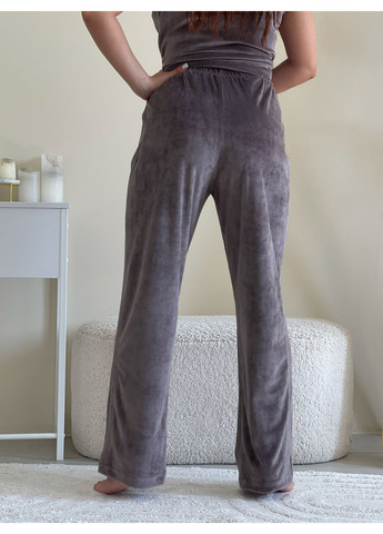 Серая зимняя женская пижама кофта + брюки No Brand 100002414