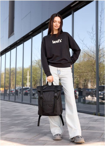 Женский тканевый рюкзак роллтоп с отделением под ноутбук Черный (6040301641) Sambag (361244607)