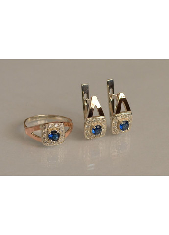 Серебряный гарнитур с золотыми пластинами Silver Style (367268296)