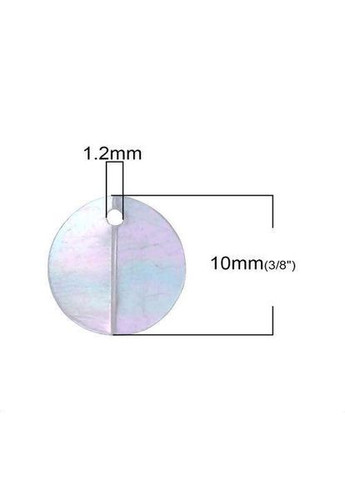 Паєтки Круглі блискітки підвіски Перламутровий перелив 10 мм діаметр Finding (316251409)