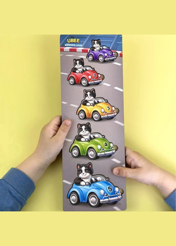 Дерев'яний дитячий сортер "Гонщики більше - менше" (ПСД298) PSD298 Ubumblebees (343964883)