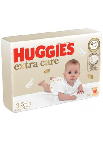 Підгузок Elite Soft 3 Mega (59 кг) 72 шт (5029053578095) Huggies extra care 3 (6-10 кг) 72шт (268140199)