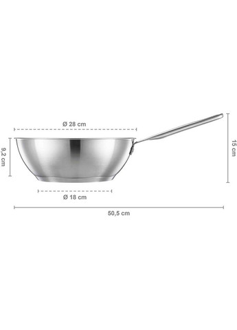 Сковорода Wok All Steel Pure 28 см (1065629) Fiskars (306825725)