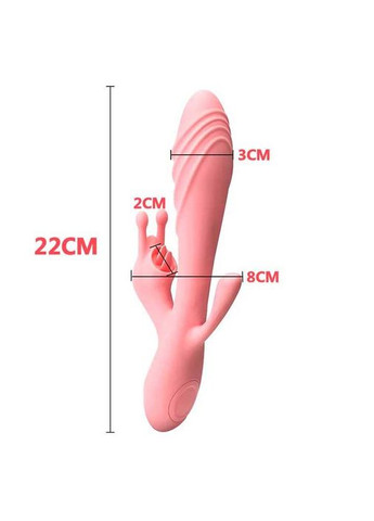 Вібратор Rebbit 3в1 з підігрівом 12 режимів вібрації Drive No Brand (322400414)