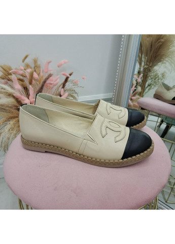 Жіночі балетки шкіряні на низькому ходу, колір чорний, бежевий. 38 розмір Vasha para | бежеві (362355003)