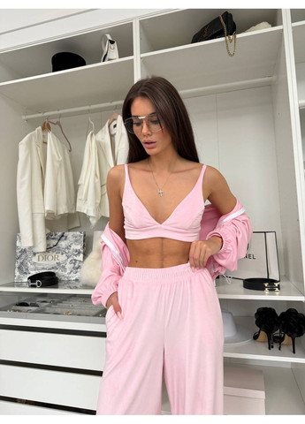 Велюровый женский костюм с брюками и кофтой. Adelante (363317799)