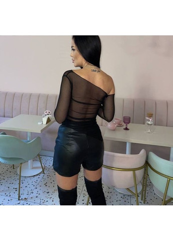 Лонгслив женский на одно плечо, с рукавами и спинкой в сеточку, вискоза, р. (ст. 407SH) No Brand (370618838)