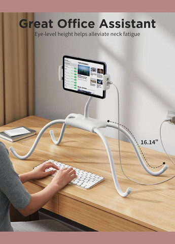 Гибкий держатель для планшета IVY Q2T, White Holder Adjustable Tablet Stand VHG (334305247)