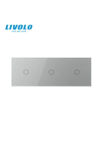 Сенсорный выключатель 3 сенсора (1-1-1) стекло (VL-C701/C701/C701-15) Livolo (375457296)