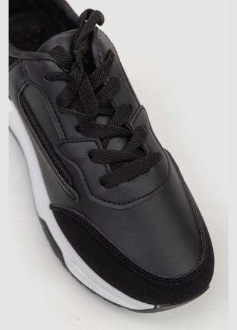 Кросівки жіночі екошкіра, колір чорний, 243R186-112 Fashion чорні всесезони (311951423)