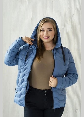 Блакитна демісезонна куртка демісезонна жіноча великого розміру SK