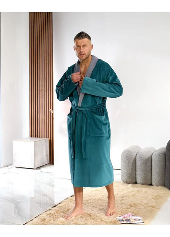 Халат велюровий чоловічий довгий домашній No Brand халат (370439020)
