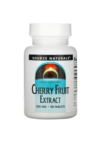 Натуральна добавка Cherry Fruit Extract 500 mg, 90 таблеток Source Naturals (293482332)