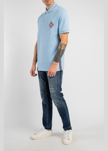 Синяя футболка-голубая футболка-поло с вышивкой для мужчин Gucci