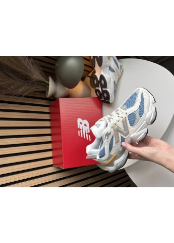 Бежеві кросівки чоловічі і жіночі new balance 9060 beige blue | нью беланс 9060 бежеві демісезон No Brand