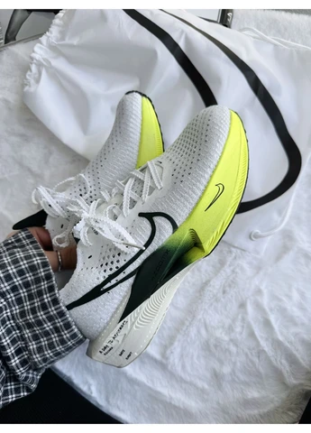 Білі кросівки чоловічі nike air zoomx vaporfly 3 white/green найк аір зум білі демісезон No Brand
