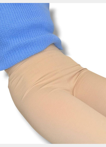 Лосины в рубчик эластичные с высоким широким поясом черные No Brand Лосини в рубчик (322873933)