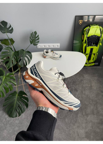 Білі Осінні кросівки чоловічі і жіночі salomon xt-6 soft ground white | саломон хт-6 софт граунд білі No Brand