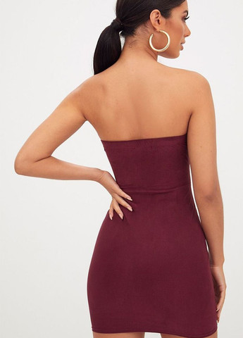 Бордовое повседневный платье бордовый PrettyLittleThing однотонное