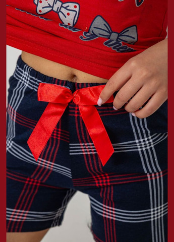 Червона піжама жіноча з принтом Ager 243R0148