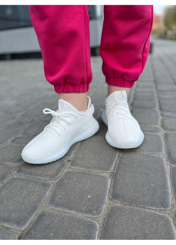 КРОСІВКИ ЖІНОЧІ ADIDAS YEEZY BOOST 350 V2 TRIPLE FULL WHITE 2 АДІДАС ІЗІ БУСТ No Brand білі демісезони (368857998)