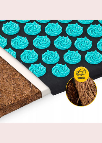 Коврик акупунктурный с подушкой Eco Mat Аппликатор Кузнецова Black/Blue () 4FIZJO P-5907739316684 (275653877)