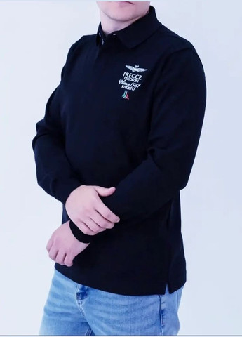 Поло чоловіче с довгим рукавом Aeronautica Militare Frecce Tricolori (303641789)