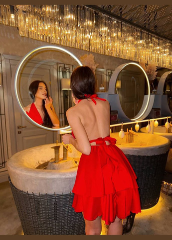 Красное праздничный, вечернее женское платье FINO Mode однотонное