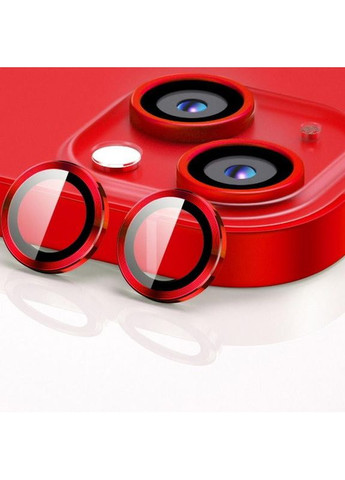 Захисне скло Metal Classic на камеру (у упак.) для Apple iPhone 15 (6.1") / 15 Plus (6.7") Червоний Epik (372020634)