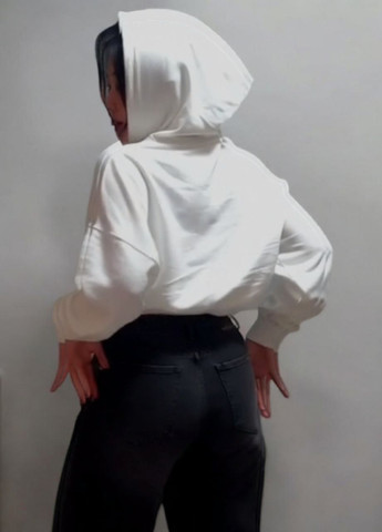 Белый женский батник укороченной модельки Style (370742543)