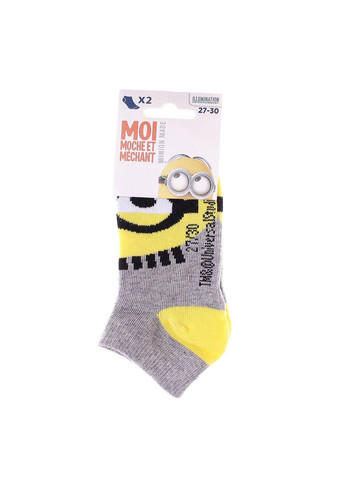 Носки Socks 2-pack gray/white Minions (333957650)