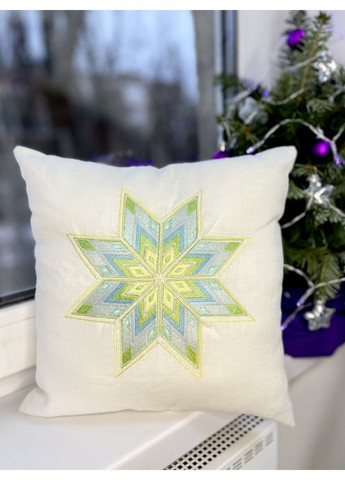 Подушка оберег Алатырь молочный лен (NF0169) Tiferet-NF (371772274)