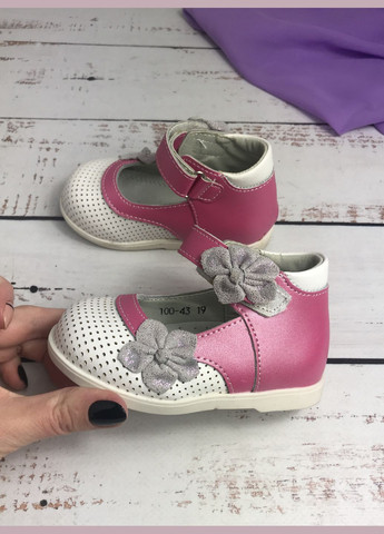 Туфлі дитячі для дівчаток Шалунішка Рожево-білий (2054) Шалунишка (347236383)
