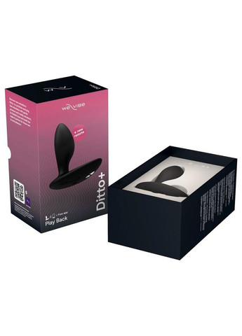 Анальная смарт-вибропробка We-Vibe Ditto+ Satin Black с пультом ДУ No Brand (366877883)