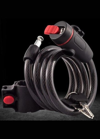 Велосипедний замок тросовий з кріпленням 12 мм x 1.1 м Black (30050507) PT (342122396)