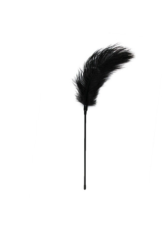 Тиклер, страусиное перо, на ручке, черное, 55 см EasyToys (290850984)