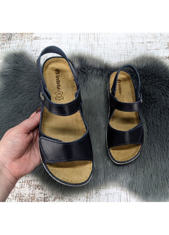 Босоніжки жіночі шкіряні на липучках Inblu (335206301)