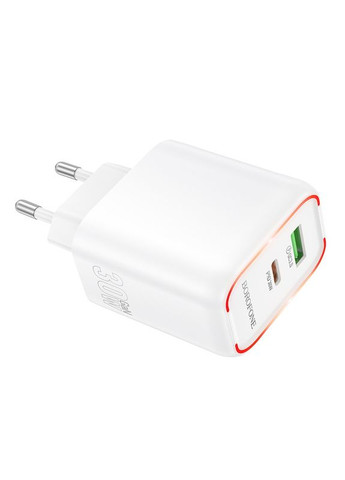 Мережевий зарядний пристрій PD30W+QC3.0 charger (EU) White (6941991119361) Borofone BA89A Destello (361346799)