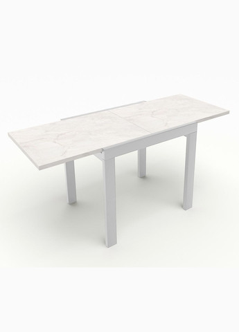 Стіл обідній розкладний Слайдер 1000 Білий/Мармур Ромео білий Fusion Furniture (341525543)