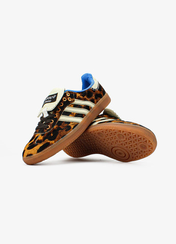 Кроссовки женские Adidas Samba х Wales & Bones Black Ponny | Адидас Самба коричневые No Brand коричневые демисезоны (336493530)