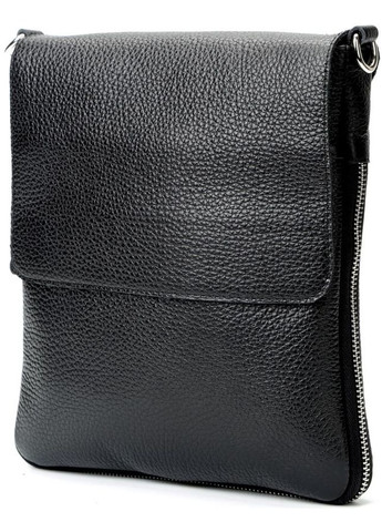 Кожаная сумка кросс боди мужская мессенджер через плечо черная 11016 Shvigel (329195187)