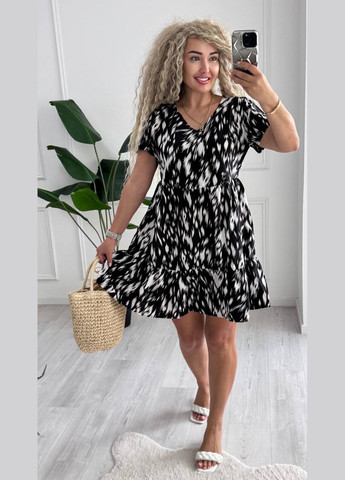 Чорна повсякденний, кежуал жіноча сукня Style Point з квітковим принтом