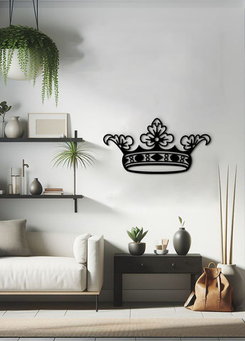 Сучасна картина на стіну, декоративне панно з дерева "Корона королеви", стиль мінімалізм 60х30 см Woodyard (292113715)