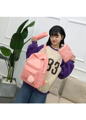 Набір шкільний 3 в 1 рюкзак, сумочка, пенал 1273 Чорний No Brand (362475138)