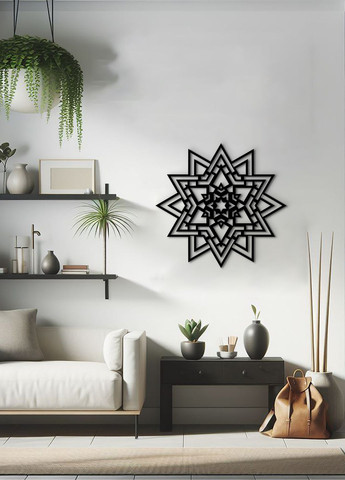 Интерьерная картина на стену, деревянный декор для дома "Магическая мандала", оригинальный подарок 40х40 см Woodyard (291843050)